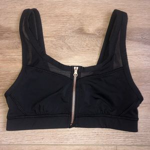 Lululemon Drop It Like It’s Hot black zipper bra
